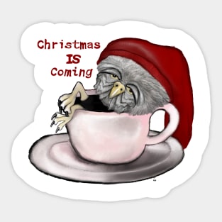 Christmas coffee Owl Sticker